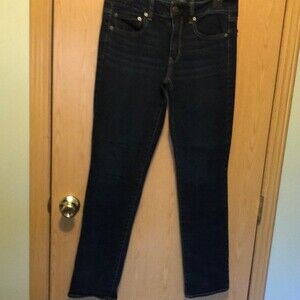 American eagle jeans straight stretch size 8 regular dark wash